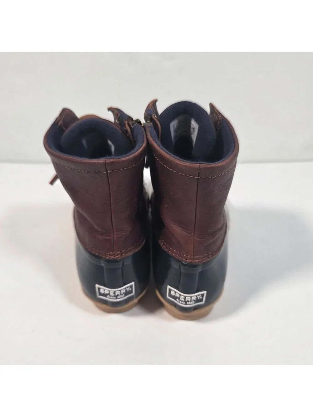 Sperry Saltwater Duck Boots Waterproof Rubber Rawhide Lace Rain Snow Boots 7 - Picture 5 of 10